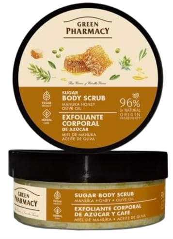 Pack 1 – Körperpeeling mit Zucker, Manuka-Honig und Liva-Öl, 200 ml Green Pharmacy