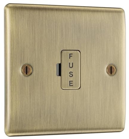 BG NAB54 Nexus Metal | Antique Brass | 13A | Unswitched Fused Spur Unit