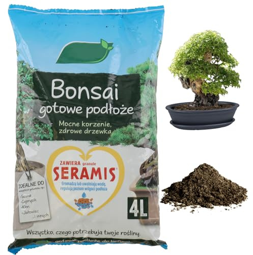 Fertiges Bonsaierde-Substrat 4L Gartensubstrat Substrat zum Pflanzen von Bäumen Bodennährstoffe Spezial-Substrat SERAMIS