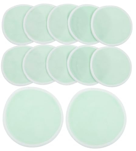 VICASKY 12stücke Waschbare Bambus Make-up Entferner Pads Für Hautpflege Mit Puderquaste Und Gesichtsreinigungsquaste Wiederverwendbar Für Effiziente Reinigung