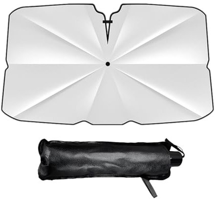 Parasol para parabrisas de coche, parasol para coche, parasol interior, parasol frontal, plegable, bloquea los rayos UV, 140 x 78,7 cm
