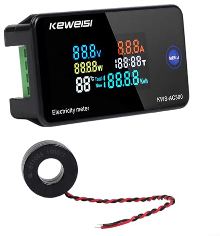 YobiLife KWS AC300 100A Digital Spannung Strom Strom Energie Meter LCD Display 50 300V 0 30kW mit Trafo für industrielle Messung