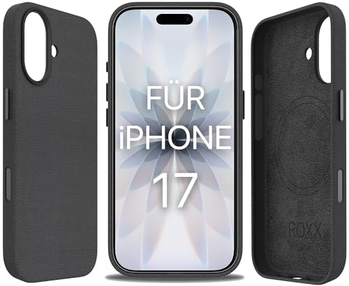 Roxx Woven Hülle | Für iPhone 17 | Wie das Original nur Besser | Hardcase | Innenschutz | Displayschutz | Kameraschutz | Mit Kameraknopf