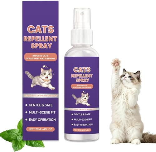 Dmrbiy 120ml Katzenabwehrspray Natürlich Und Effektives Geruchsneutrale Erziehungshilfe, Anti Kratz Spray Katzen Für Verhalten Kratzen, Kauen, Markieren, Für Innen & Außen