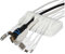 Heaviest Cable Organiser on the Market! Compact and Weighted Desktop Cord Holder and Cable Organiser, Eco-Friendly Silicone, No Bad Smell, Bundled with 4 Reusable Cable Ties! (White)