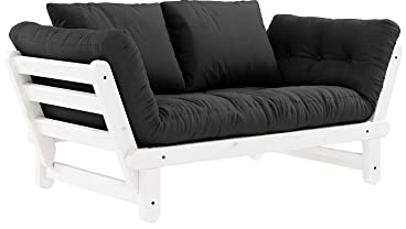 Karup Design, Beat, Schlafsofa, Gestell: Weiß, Matratzen: Dunkelgrau