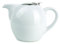 Visiodirect Théière Blanche avec Filtre en Porcelaine 0,5l