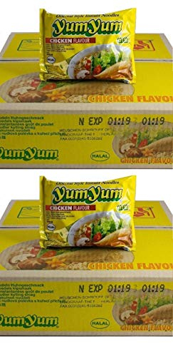 Doppelpack: 2 Kartons YumYum Huhn Instant Nudelsuppen 60 x 60g Yum Yum Chicken