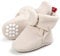LACOFIA Neugeborenes Baby Jungen Mädchen rutschfest Weiche Sohle Slipper Stiefel Winter Krabbelschuhe Beige 0-6 Monate