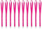 Karteo Schlüsselband mit Karabiner pink [10 Stück] Lanyard Schlüsselbänder unbedruckt für Kartenhüllen Ausweise Zugangskarten