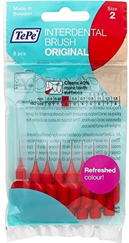 TePe Interdental Brushes red 0,5 mm 2X 8er Pack