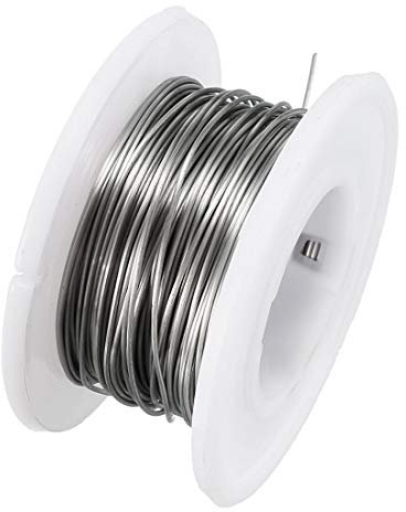 sourcing map 0,5 mm 24AWG Ultrafeiner Heizdraht FeCrAl Widerstandsdraht 49ft Länge de