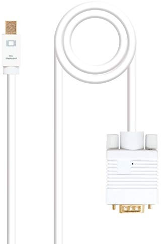 Nanocable 10.15.4102 - Cable Conversor Mini Displayport A VGA, Mini Displayport/M - VGA/M, Blanco, 2.0 M