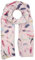 Zwillingsherz Seiden-Tuch Damen mit Feder Muster - Made in Italy - Eleganter Sommer-schal für Frauen - Hochwertiges Seidentuch/Seidenschal - Halstuch und Chiffon-Stola Dezent Stilvoll - Rose