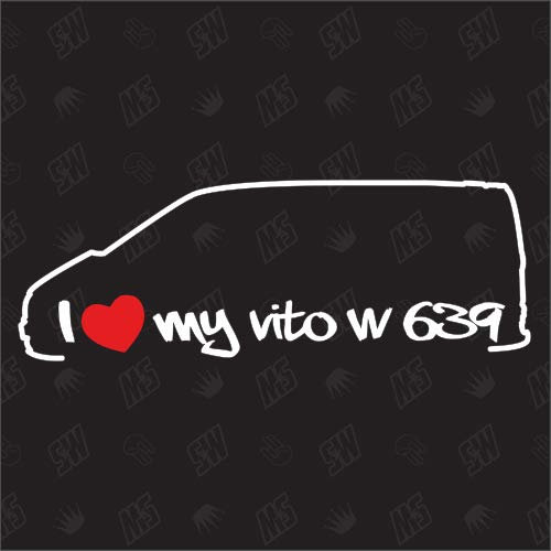 speedwerk-motorwear I Love My Sticker für Mercedes Benz Vito W639 - BJ 03-14