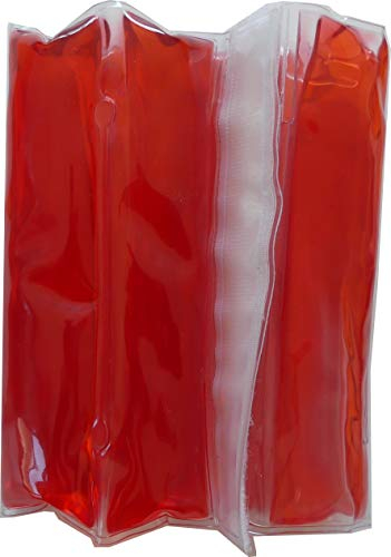 H & B Flaschenkühler/Kühlmanschette mit Klettverschluss für Sekt, Champagner, alkoholfreie Getränke (rot)