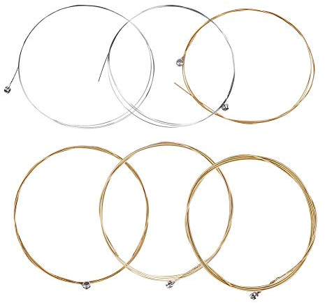 Cuerda de Guitarra Clásica, 6Pcs Metal Cuerdas Set Práctica Accesorio de Pieza de Repuesto para Guitarra Folk Clasica