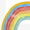 Procos 90592 - Servietten Regenbogenparty, 33 x 33 cm, 20 Stück, Mundtuch, Kindergeburtstag, Partygeschirr, Tischdekoration, Weiß