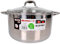 Quttin | Olla Profesional New Caesar de Inducción para Cocina y Horno | Cacerola Grande de Acero Inoxidable Antiadherente con Tapa de Cristal y Asas 32 cm/7 L | Apta para Todo Tipo de Cocinas