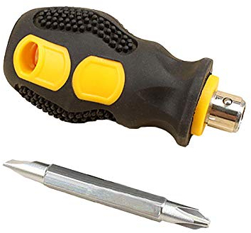 Mini Stubby Schraubendreher Edelstahl Mehrzweck-Schraubendreher Umkehrbares kleines kompaktes Handwerkzeug für Reparaturarbeiten