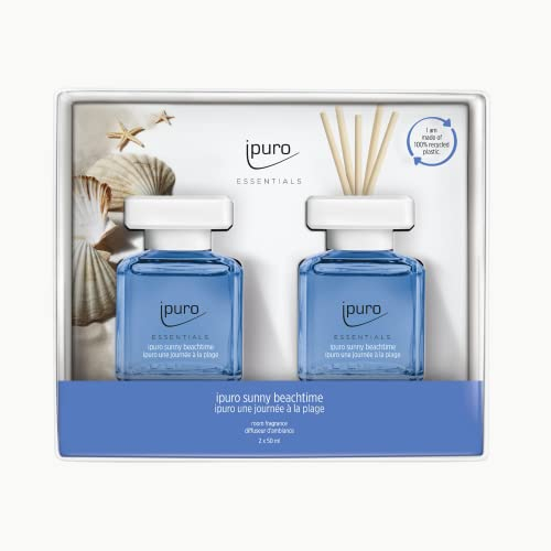 ipuro - Parfum d'ambiance rafraîchissant Ipuro sunny beachtime – Désodorisant discret avec des notes pétillantes et fraîches – Désodorisant élégant dans l'appartement pour une expérience parfumée