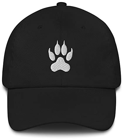 Generisch Baseball Cap mit Wolftatze Pfote Stickerei, Kappe, Baseballcap, Basecap, Unisex