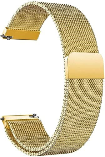 Edelstahl-Mesh Uhrenarmband Armband [14-24mm] für Smartwatches | Magnetverschluss & Werkzeugfreie Anpassung | Premium Metallgitter-Design | Wasserdicht & Atmungsaktiv | Unisex Business/Sport/Outdoor
