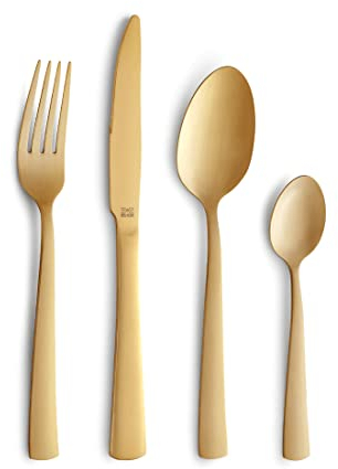 Beckmann & Rommerskirchen Besteckset PADINA | 16-teilig | Champagner | Besteck Set | Essbesteck