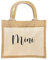 Selfmade Jewelry Einkaufstasche Mini 26 x 22 x 14 cm Jute Tasche mit Seitentasche Baumwoll-Shopper als tolles Geschenk Kind