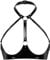 iEFiEL Women's Harness Crisscross Quarter Cup Bra Strappy Hollow Out Bralette Crop Top Black A 3XL