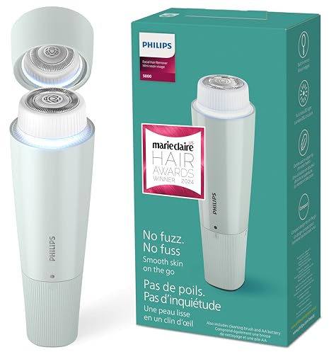 Philips Beauty Series 5000 Épilateur électrique pour femme, sans fil et compact, large tête hypollergénique, épilation douce et rapide, retouche facile de finition, BRR474/00
