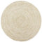 vidaXL Teppich Handgefertigt Jute Wohnzimmerteppich Juteteppich Handwebteppich Bodenmatte Schlafzimmer Wohnzimmer Flur Weiß Braun 180cm
