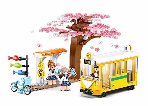 Sluban Klemmbausteine M38-B1018 Happy Diary-Downtown Tram 347PCS