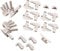 Kit tenda da sole cappottina a 5 raggi set completo 19 pezzi ricambi accessori