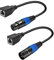JOLGOO 3-poliger XLR-auf-RJ45-Adapter, 1 Paar, RJ45-auf-XLR-DMX-Kabel, für DMX-CON-Controller-Serie, Bühne und Aufnahmestudio, 0,3 m