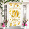 50. Goldene Hochzeit Banner, 90 * 180cm Jubiläum Hochzeitstag Partei Dekoration, Gold Deko, Garten für Draußen