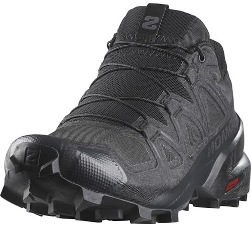 Salomon Speedcross Damen Trail-Laufschuhe, Outdoor-bereit, Stabilität, Passform, Black, 38 2/3