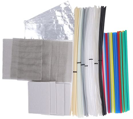 7 Types De Plastique De Soudage 12 Couleurs ABS PP PU PE Pa PC TPO Baguettes De Soudage En Plastique Pour Kit De Réparation De Kayak De Pare-chocs De Voiture, 106pcs Baguettes De Soudage En Plastique,