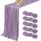 5er-Pack Käsetuch-Tischläufer, violetter Tischläufer, 90 x 300 cm, rustikale Gaze-Tischläufers für Hochzeit, Tischdekoration, Hochzeitsbogen, Party-Dekoration