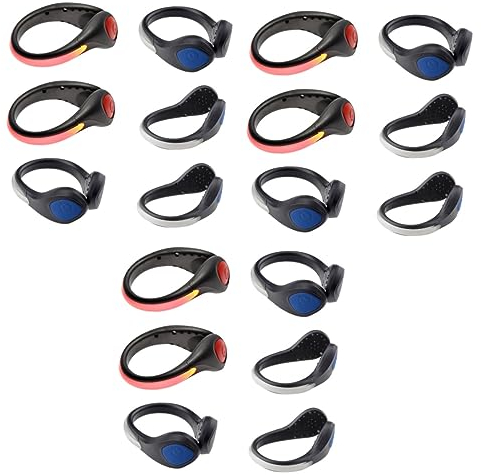 BESPORTBLE 12 STK Laufende Lichter Led-sicherheitslicht Nachtreflektierende Schuhlichter Schuhclip Lichter Blitz Aufstecken Haustierhalsband Licht Scheinwerfer Plastik Nachtlauf Leuchtend
