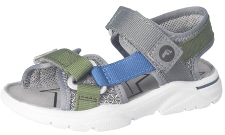 RICOSTA Jungen Sandalen Fernando, Kinder Sommerschuhe, Outdoorsandalen, Klettverschluss, Freizeitschuhe, offene Schuhe, Graphit (450), 37 EU