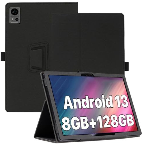 AKNICI Funda para UMIDIGI G5 Tab Tablet 10 Pulgadas, PU Protectora Carcasa Cover con Magnetite y Cinturón de Seguridad y Soporte Función para UMIDIGI G5 Tab Tablet 10 Pulgadas (Negro)
