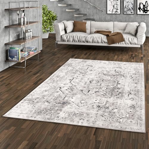 Pergamon Designer Teppich Moderne Orient Vintage Klassik Modern für Wohnzimmer, Schlafzimmer, Esszimmer