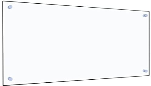 AUVYI Küchenrückwand aus Hartglas 90x40 cm Transparent Spritzschutz Glas Herd Spritzschutz Glas Spritzschutz Küche Glas Spritzschutz Hinter Herd Küchen Wandschutz Glasplatte Küche