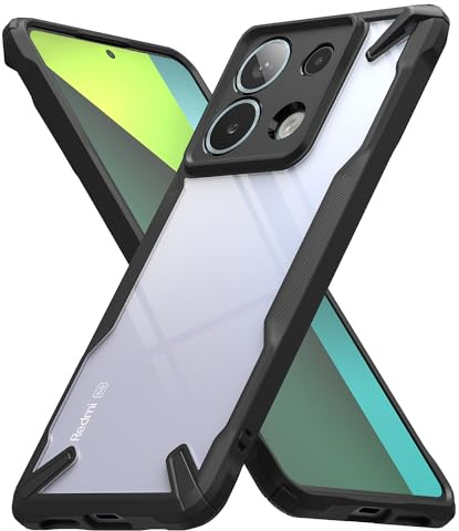 Ringke Coque Xiaomi Redmi Note 13 Pro 5G / Poco X6 5G [Fusion-X] Antichoc Protection [Militaire Défense] Résistant aux Rayures Polycarbonate Solide Rigide TPU Bumper - Black