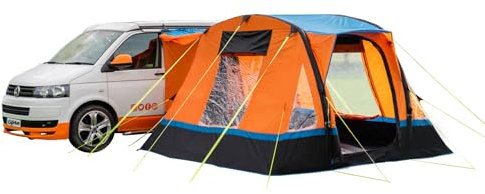 OLPRO Outdoor Leisure Products Cubo Breeze v2 3.1 x 3.1m Inflatable Campervan Awning Orange & Black