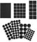 Littlegaofeithing 123 Pack Non-Slip Pads, Self-Adhesive, Non-Slip Rubber Mat for Furniture, Round Rectangular Furniture Slip Inhibitors for Furniture Feet,Chair Legs,Sofas etc.(7 Sizes, 3 mm Thick)