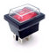 JZK 250 VAC 16 A luce rossa interruttore a bilanciere illuminato DPST ON-Off 4 pin 2 posizioni copertura impermeabile per auto, barca, elettrodomestici
