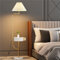 Leomix Gewölbte Stehlampe Mit Holzschublade, Gebogene, Minimalistische Stehlampe Mit Plissiertem Schirm, Boho-Stehlampen Für Wohnzimmer Und Schlafzimmer, Moderne, Luxuriöse Eck-Stehlampe,Gold