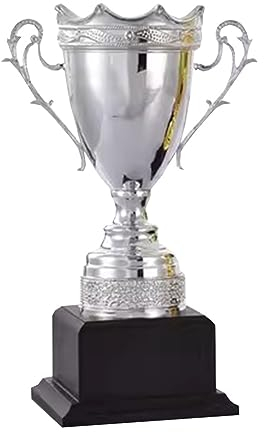 OUSIKA Trofei Trofeo Campione Sovradimensionato Trofeo d'oro, d'Argento e di Bronzo for Basket, Calcio, Coppa del Mondo, Giochi Universitari, Regali Premio. Trofeo(Silver)